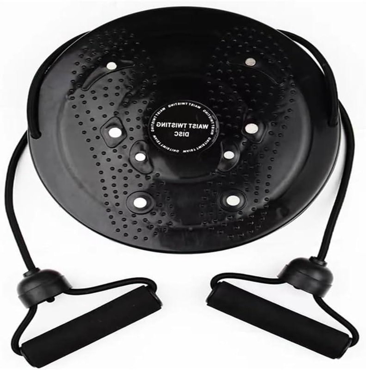 Waist Sculptor Machine - Twister Disc - Core Training - Met Trekkoorden - Diameter 25cm - Zwart