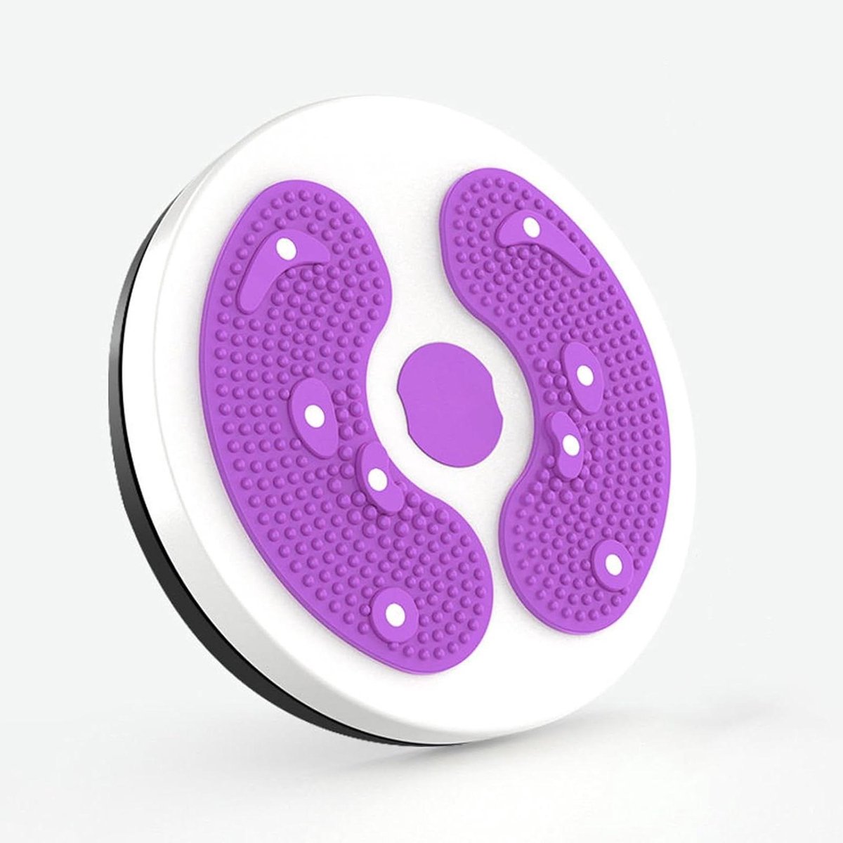 Taille Twister - Buik Draaischijf - Thuisfitness - Met Voetmassage - 27 cm Diameter - Paars
