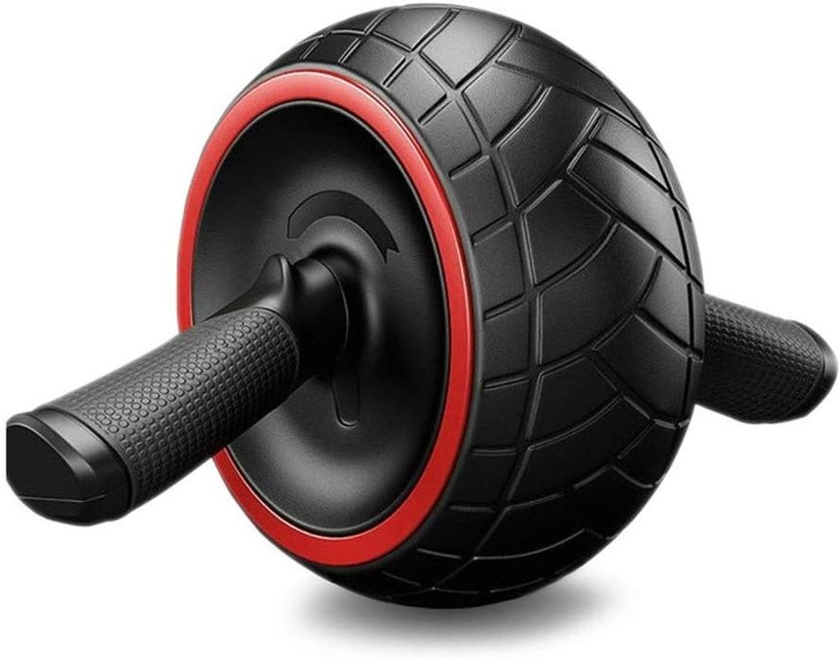 Fitness Wiel - Buikspierroller Core Trainer - Thuis Krachttraining - Dubbel Wiel Stabiliteit - 32cm Breed - Zwart