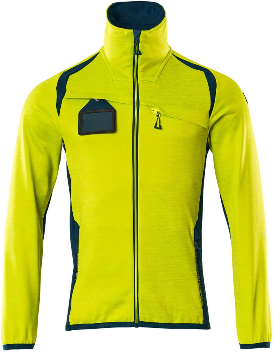 Mascot Accelerate Safe Fleecetrui met rits 19403-316 - hi-vis geel/donkermarine - M