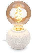 BRILONER Amba - Lampe de table Céramique - E27 - lampe de chambre - Ø10cm - blanc