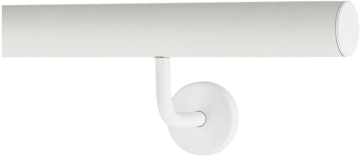 Aluminium Leuning - Wandsteun Trapleuning - Veilig Lopen - Eenvoudige Montage - 30 cm - Wit