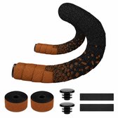 Oranje stuurlinten wielrennen unisex antislip stuur tape set voor racefiets inclusief bar plugs en plakstrips fiets stuur lint