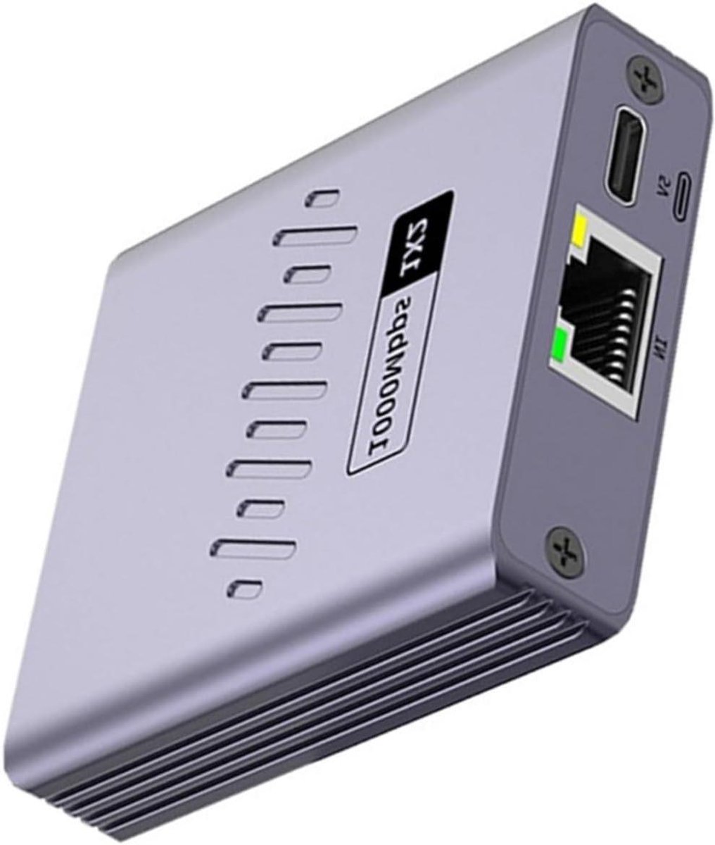 Ethernet Splitter - Netwerk Switch - Internet Delen - Dubbele Poort - 2 RJ45 Poorten - Lavendel