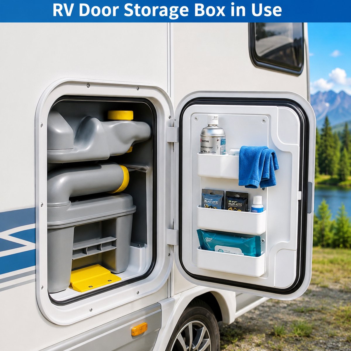 MONTKIARA RV Deur Opbergbox Universeel - ABS Organizer voor Camper, Wohnmobil & Caravan - Deurpaneel Opbergbak