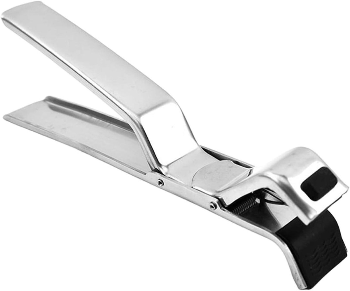 Kookplaat Gripper - Hittebestendige Tang - Hete Platen Verplaatsen - Versterkt Veerontwerp - 19 cm - Zilver