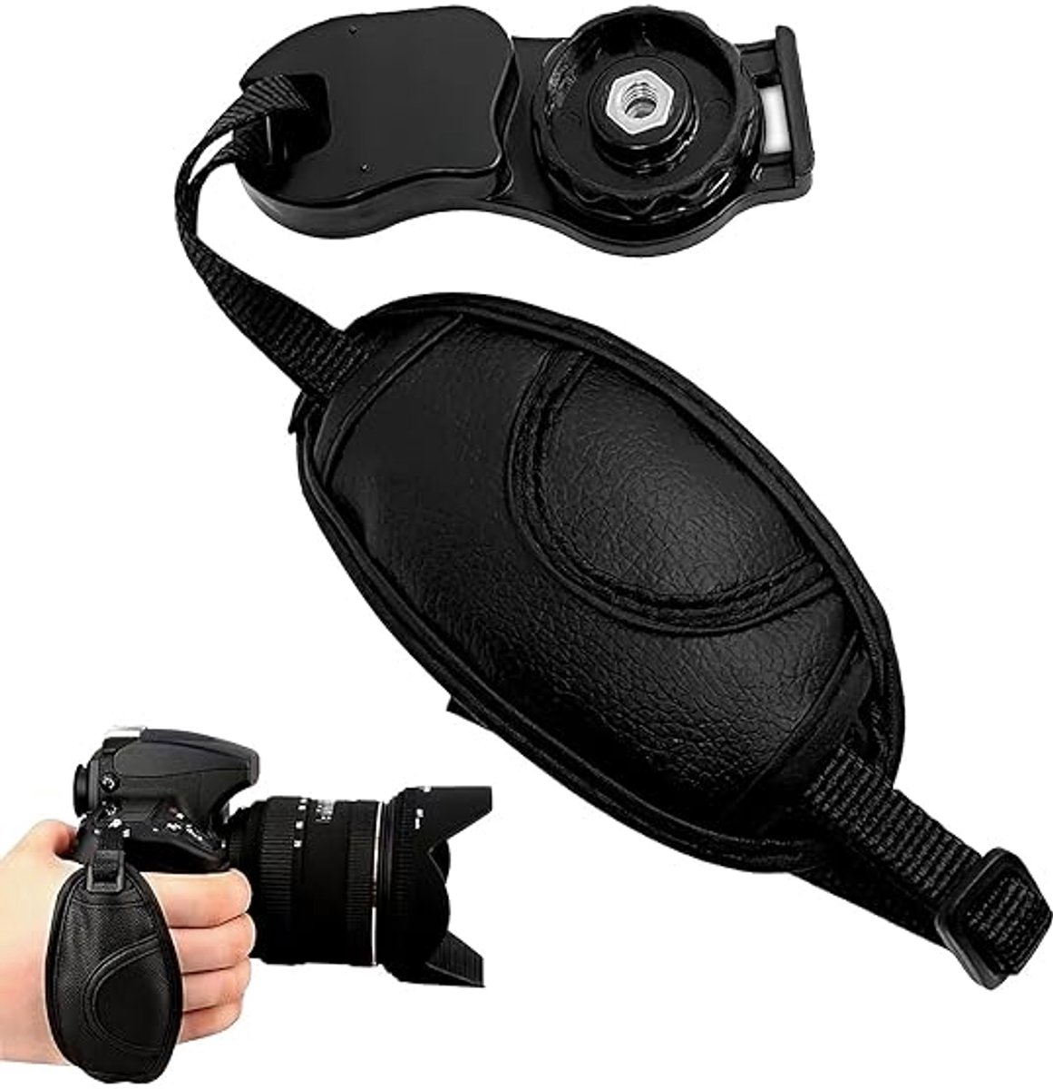 Camerariem, polsbandje van microvezelleer Geschikt voor spiegelreflexcamera's