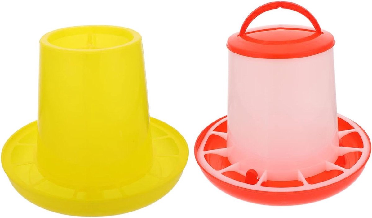Vogel Voederbak - Pluimvee Drinker Kip Feeder - Vogels Voeren - Glad Oppervlak Geen Bramen - 660 Grams - Diverse Kleur