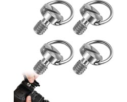 4-delige set met 1/4 inch schroeven en camera-adapter voor microfoons, flitsers en monitors - ideaal voor professionele fotografie en videoproductie