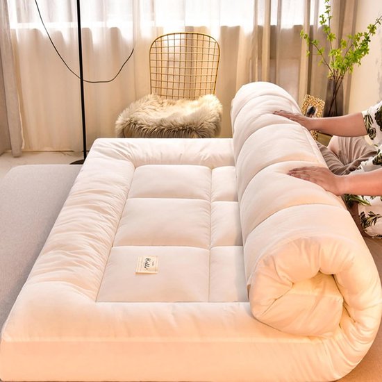 Futon Matras - Japanse Vloermat - Comfortabel Slapen - Opvouwbaar en Ademend - 120x200cm - Groen van Merkloos — afbeelding 2