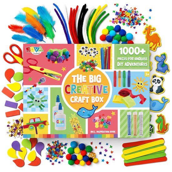 Grafix XXL Craft Case for Enfants - plus de 500 pièces - Hobby Kit - Craft Box | dans un étui de rangement pratique