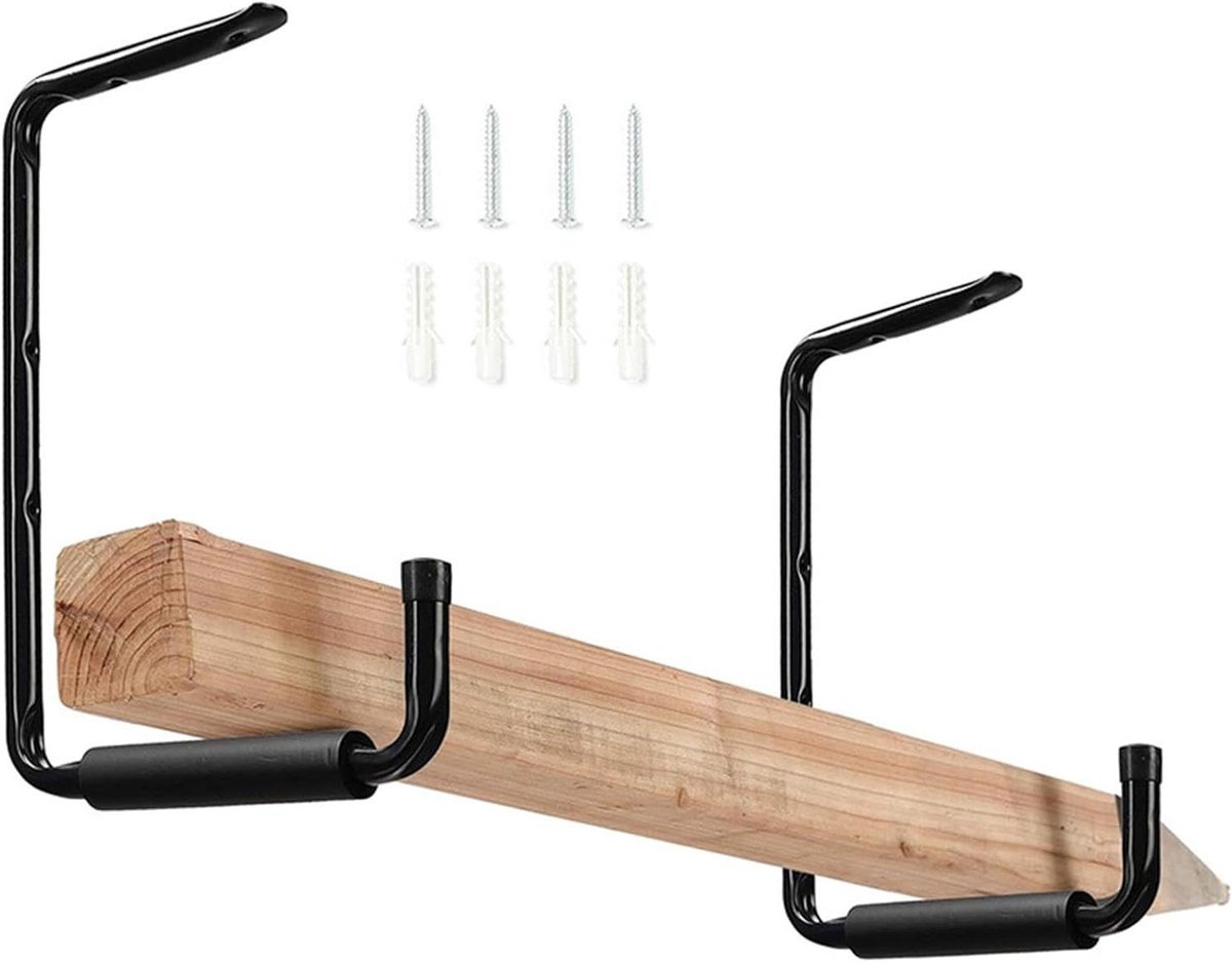 Plafond Opbergrek - Garage Hanger - Ruimte Beheer - Dubbele Montage Opties - 36 x 26 x 4 cm - Zwart