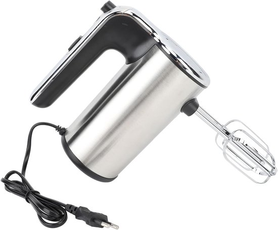 Elektrische Handmixer - Keukenmixer Beslagmixer - Snel Mixen - 500W Krachtige Motor - 20 x 17 x 9 cm - Zilver — afbeelding 5