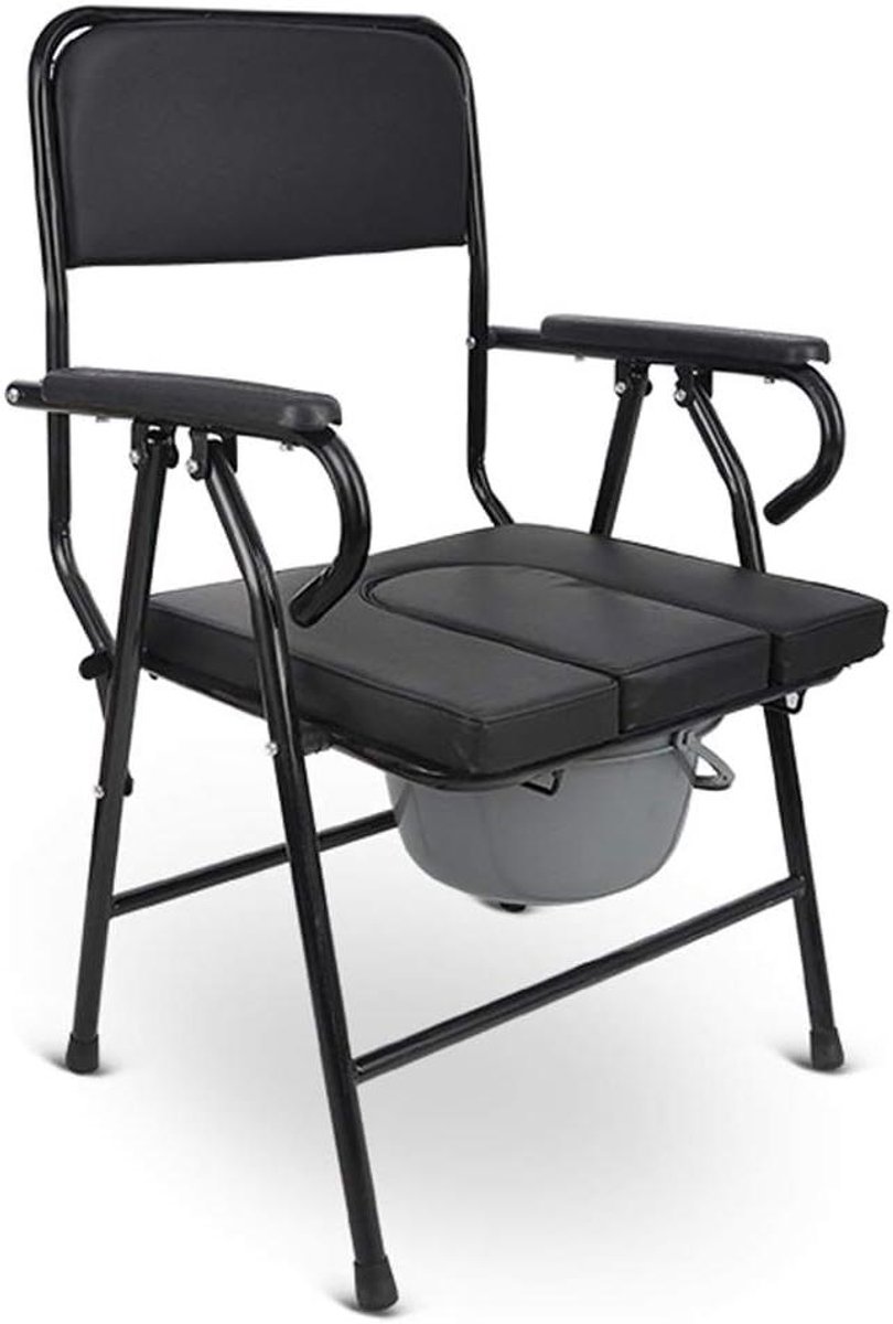Opvouwbare Toiletstoel - Commode Stoel - Veilig Zitten - Gereedschapsloze Montage - 150 kg - Grijs