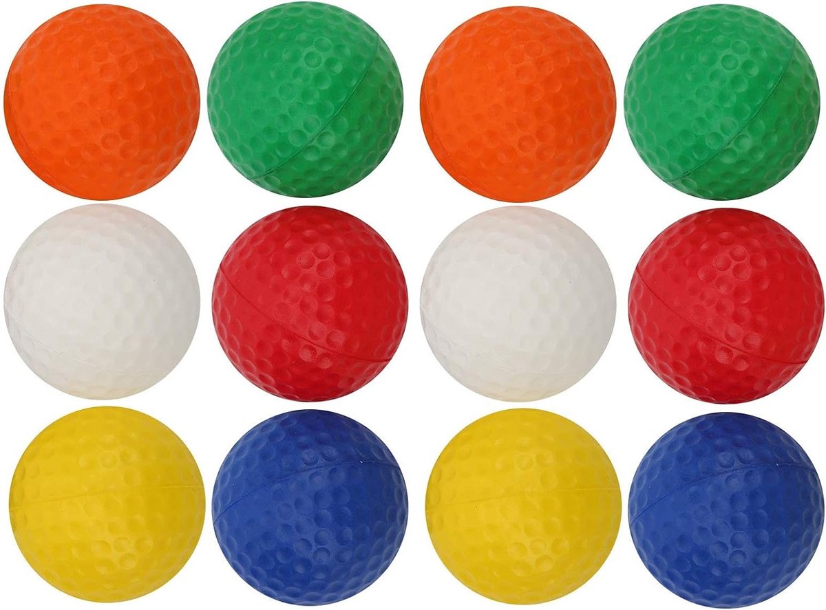 Dailygoods- Sponsbal 12 Stuks - PU Schuimende Bal - Indoor Oefenbal - Lichtgewicht en Zacht - Goede Elasticiteit - Veilig en Niet-Toxisch