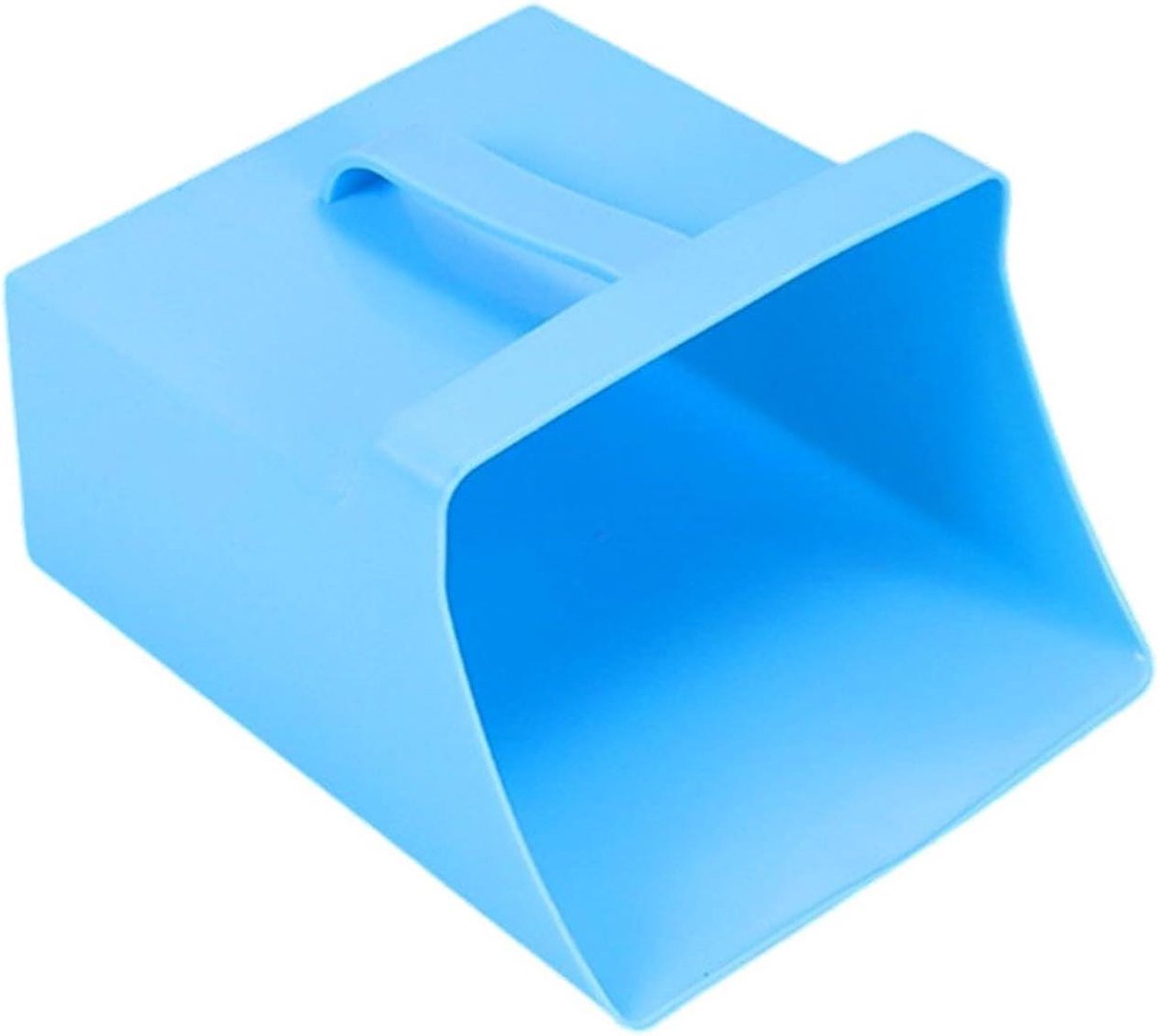 Voerschep - Emmerschep Graanschep - Dieren voeren - Verbrede zijhandgreep - 21 cm - Blauw