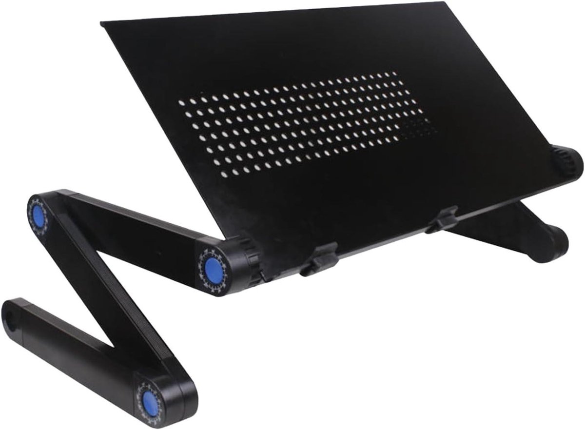 Laptop Bedtafel - Bedtafel Laptop - Thuiswerken - Opvouwbaar Aluminium - 16 inch - Zwart