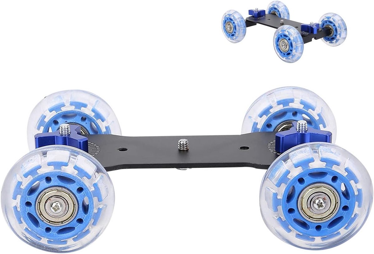 Mini Camera Dolly Skater voor DSLR en Camcorder - 10kg Laadcapaciteit, Rail en Slider voor Stabiele Opnames