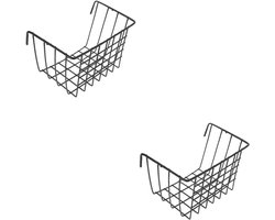 Hooi Voerbak - Hooi Dispenser - Knaagdier Voeren - Duurzaam Metalen Frame - 19.5x12.5x11.5cm - Zwart