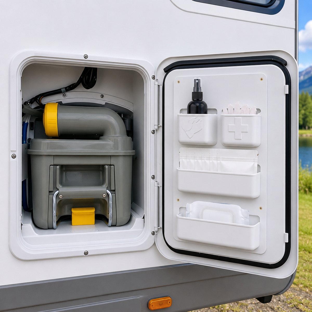 MONTKIARA RV Deur Opbergbox - Universele Deurpaneel Organizer voor Camper, Caravan & Wohnmobil - ABS Opbergbak