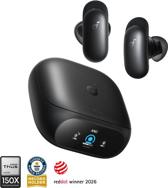 soundcore Liberty 5 Pro by Anker, Anker Thus Al Chip, Kristalheldere Gesprekken, Noise Cancelling Oordopjes, Draadloze Oordopjes, ANC Met 6,5 U/28 U:Speeltijd, Snelladen, Draadloos Opladen