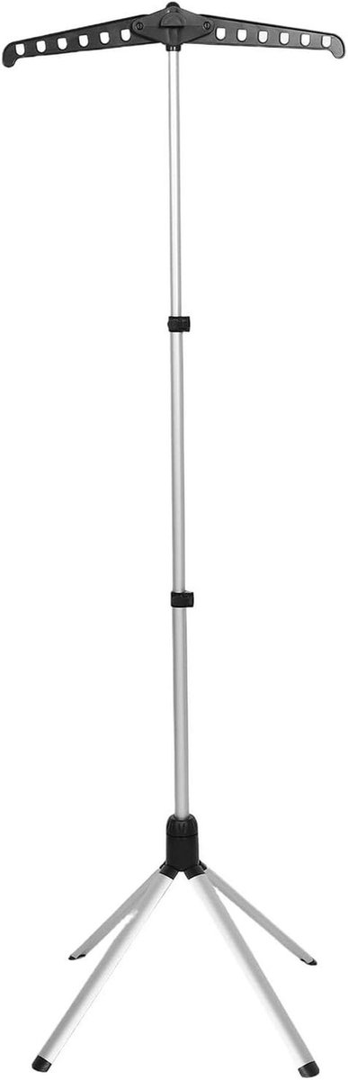 Stoomstrijkijzer Standaard - Kledinghanger Stomer - Kleding Verzorgen - Inklapbaar Ontwerp - 147 cm Hoog - Zwart