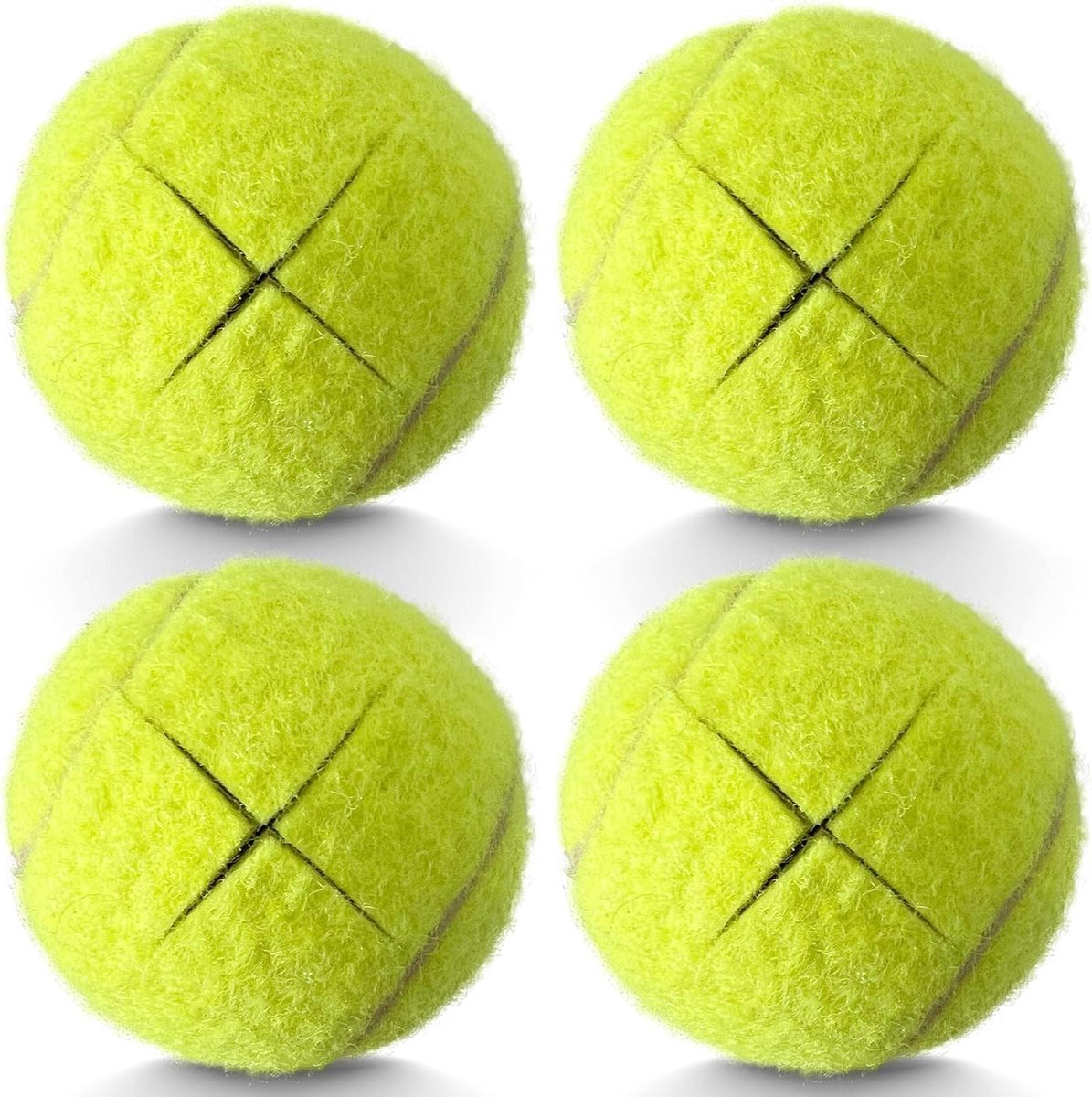 Voorgesneden Tennisballen - Meubelglijders - Vloerbescherming - Heavy Duty - 4 stuks - Geel