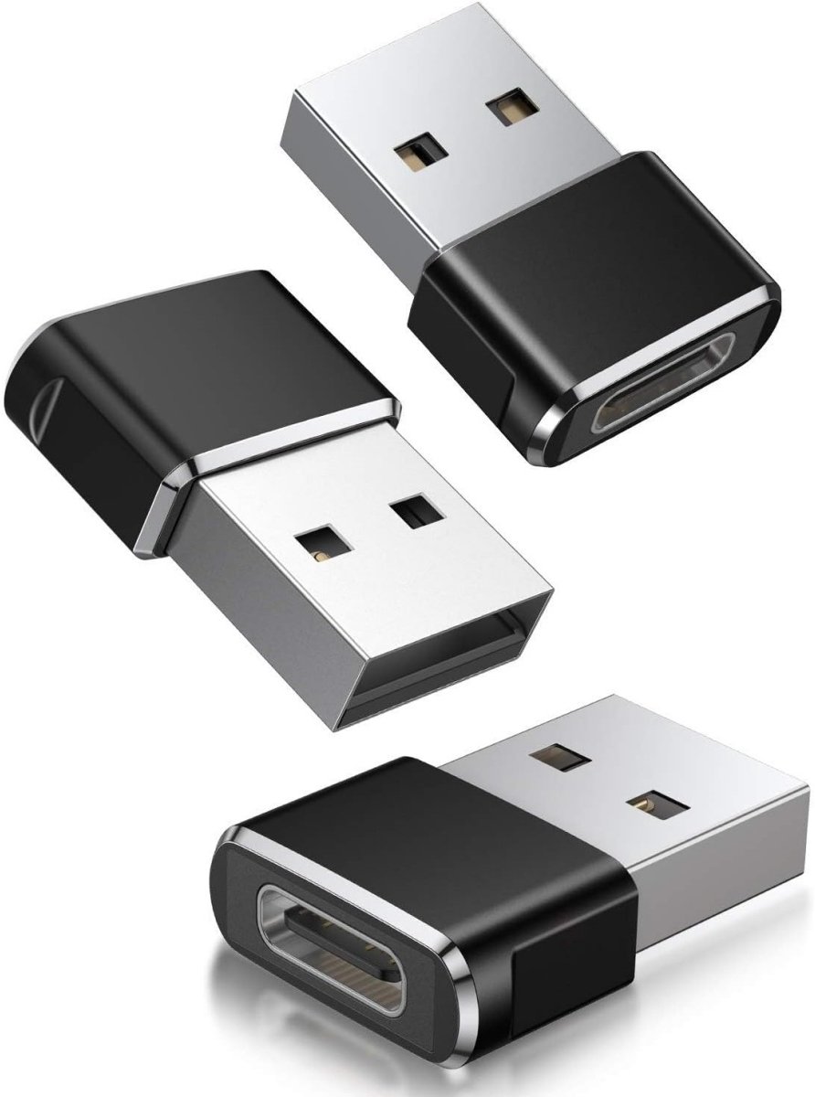 TOVBMUP Adapter - USB naar USB C-adapter - Type-C vrouwelijk naar A mannelijk oplaadkabel - geschikt voor Galaxy A54 A35 A25 A15 A05s A54 A34 A14 A533, S24 S23 S22 Plus Ultra FE, Z Flip Fold 6 5 4, Note 20 - 3-pack