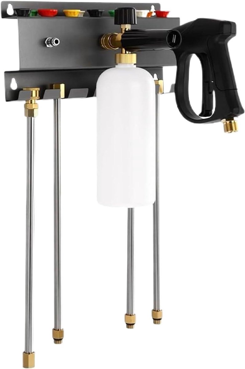 Schuimkanon Houder - Accessoire Plank - Auto Wassen - Efficiënte Opslag - 302 x 138 x 81 cm - Mat Zilver
