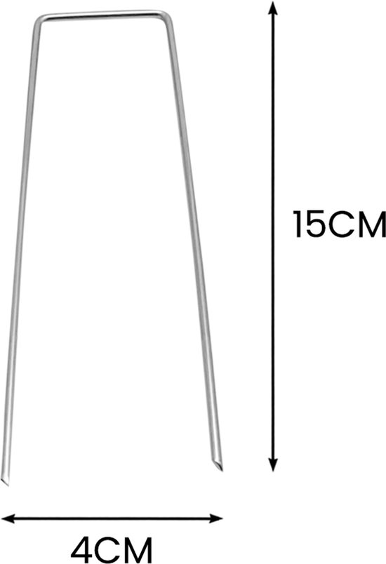 Purepeak Gronddoekpennen Set 120 Stuks - Worteldoekpennen - Grondpennen Worteldoek - 15 x 4 cm van Purepeak — afbeelding 4