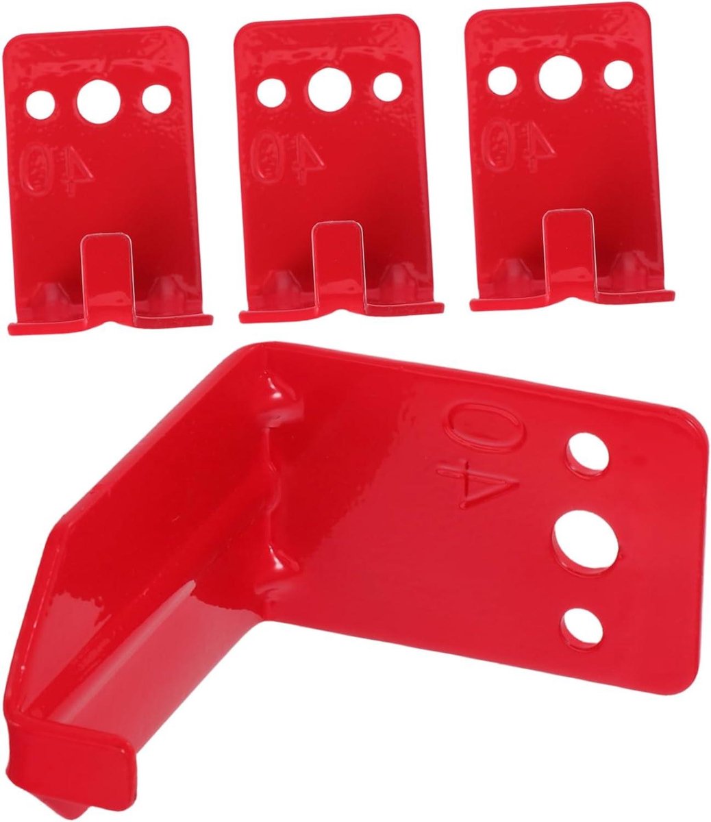 Brandblusser Beugel - Muurbevestiging Houder - Brandveiligheid Borging - Stevige IJzeren Constructie - 7.3x5.9x3.8CM - Rood