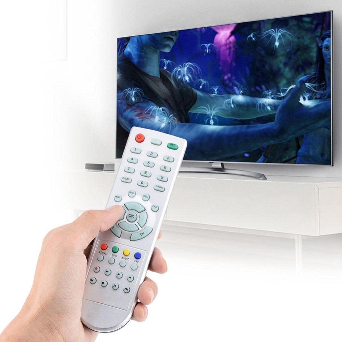 Dailygoody - Universele Satellietontvanger Afstandsbediening - Vervanging Afstandsbediening - Ideaal voor Satelliettelevisie - Handige Navigatiekn...