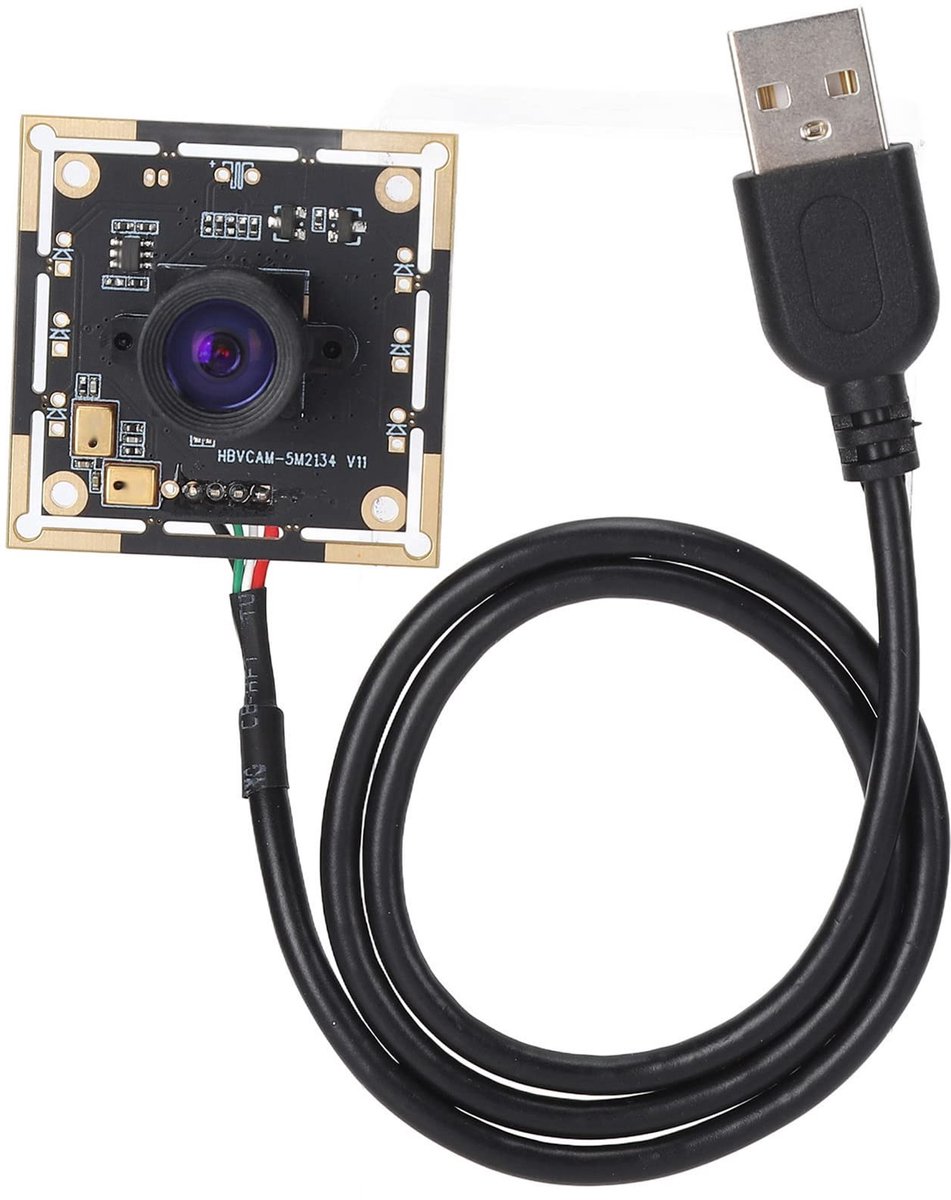 Dailygoody - USB Camera Module 5MP - Mini Webcam - Duidelijk beeld - 100° Groothoek - Breed inzetbaar - Voor Android Windows