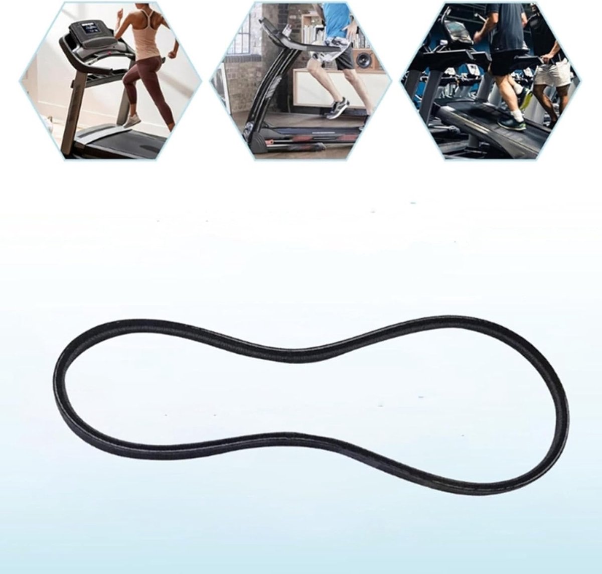 Loopband Riem - Vervangende Band - Fitness Training - Stille Aandrijving - 622 mm - Zwart