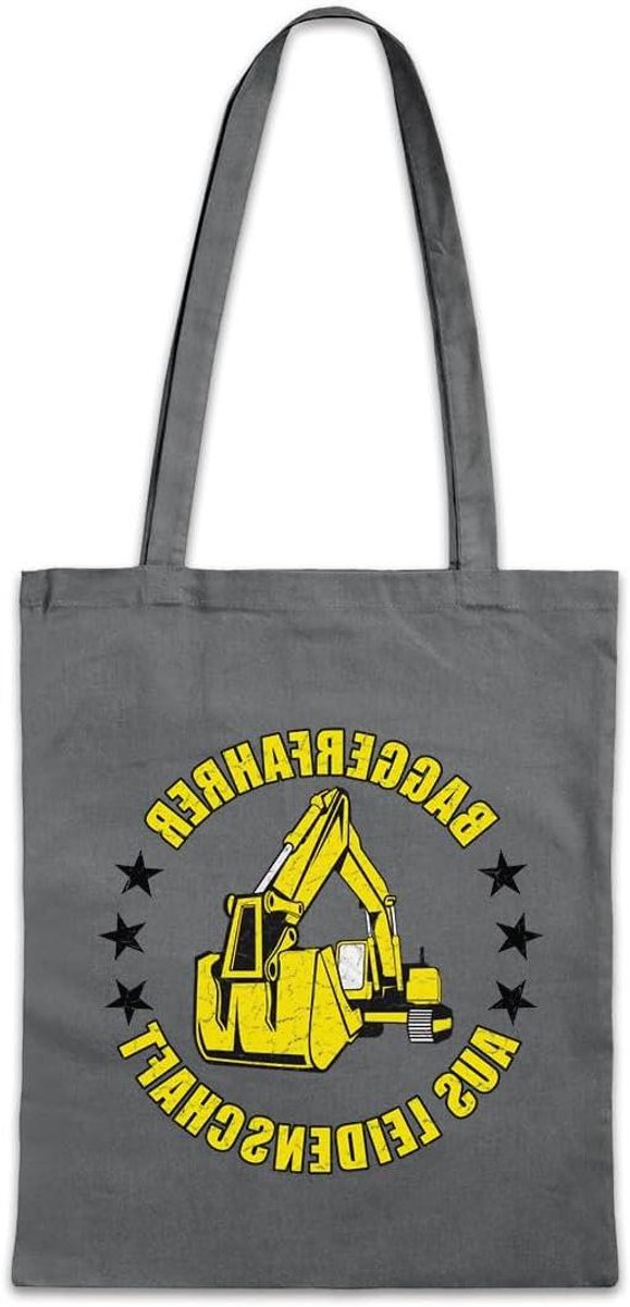 Stoffen Tas - Boodschappentas - Dagelijks Gebruik - Hoge Kwaliteit Print - Medium - Grijs