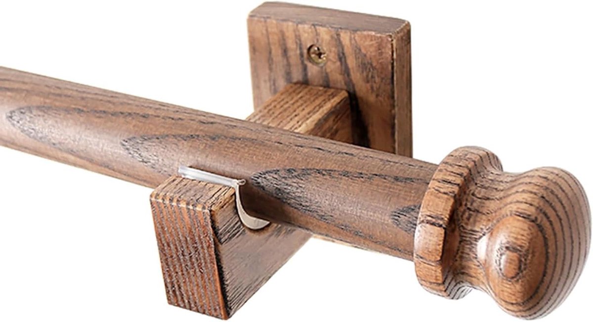 Houten Gordijnroede - Walnoot Stijl - Woonkamer Decoratie - Vochtbestendige Technologie - 320cm - Walnoot Kleur