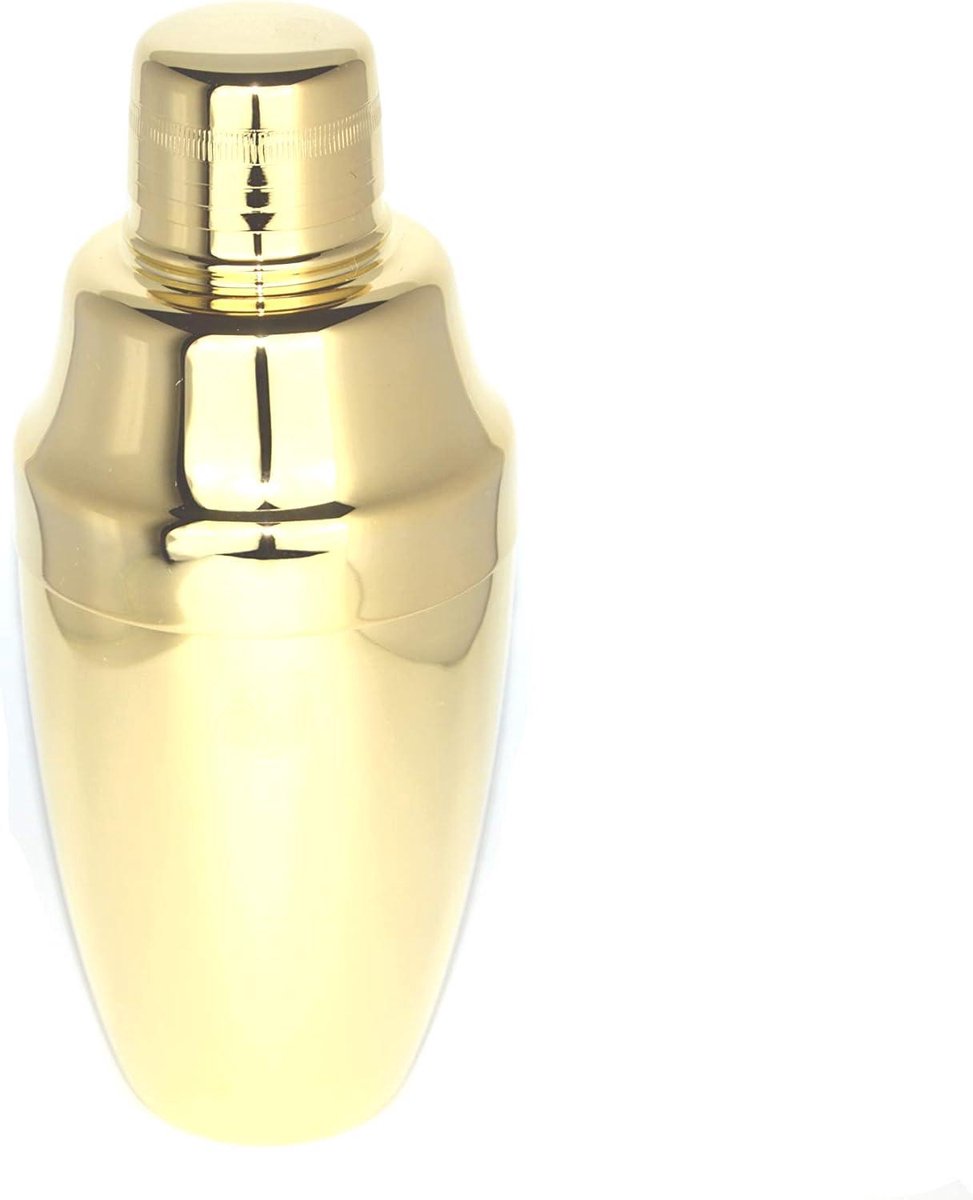 Cocktail shaker - Barbenodigdheid - Drankjes Maken - 3-delig ontwerp - 50 cl - Goud