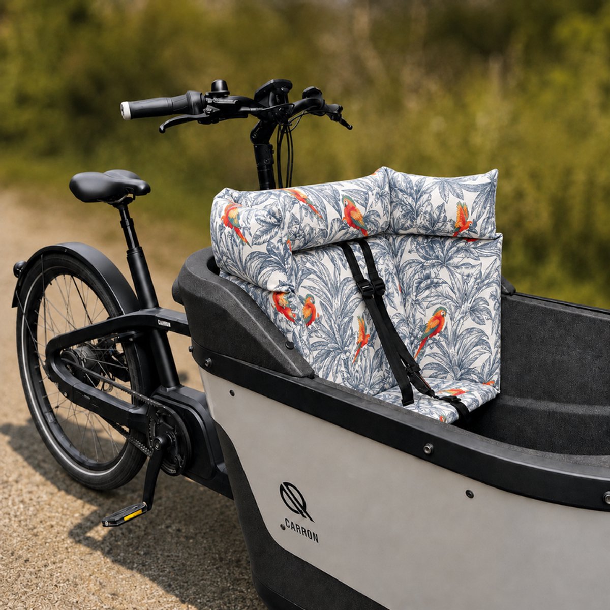 Bakfiets kussen Caron - Parrot