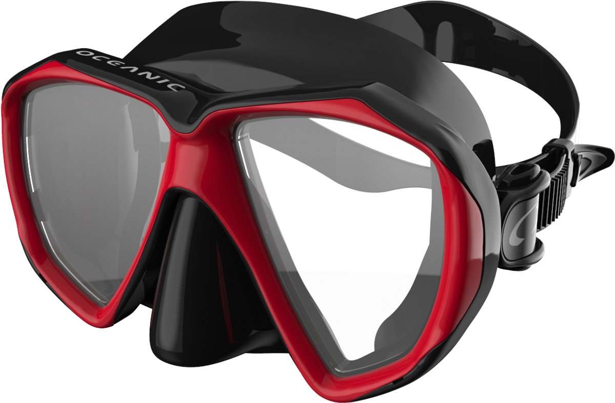 Oceanic Duo Mask - Zwembril - Duikbril - Volwassenen - Zwart/Rood