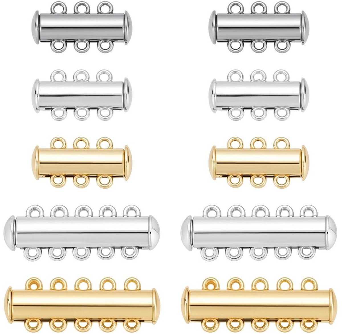 Dailygoody - Schuifsluiting - Armbandsluiting - Perfect voor het maken van gelaagde sieraden - 20 mm 30 mm - Multifunctionele halskettingsverbind