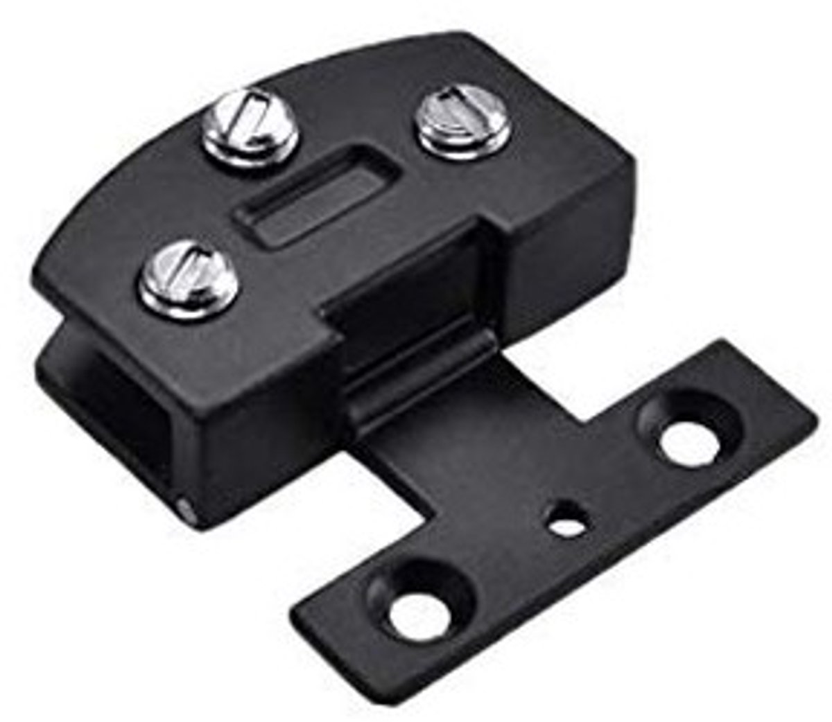 Dailygoody - Deur Klem Clip - Zink Legering - Duurzaam en Sterk - Zwart - Glazen Deur Klem - Geschikt voor 5-8mm Glas - Scharnier #5