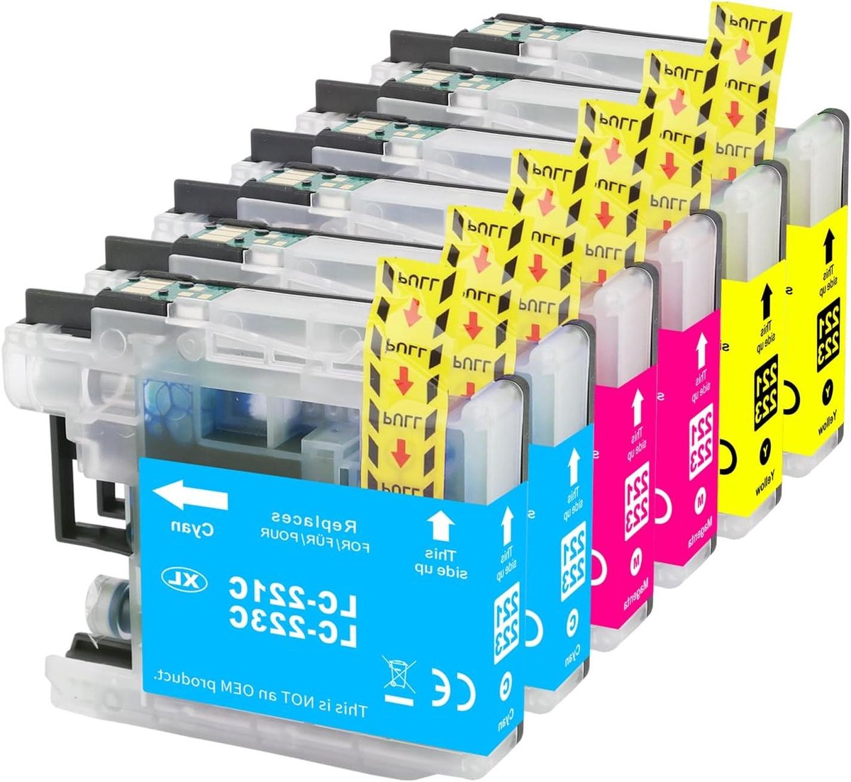 Inkt Cartridges - Printer Inkt - Documenten Printen - Hoge Paginaopbrengst - 6 Stuks - Kleur