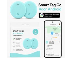 Android GPS Tracker – 2 stuks - Real-time Locatie Volgsysteem – Werkt met Google Find My app- Alleen geschikt voor Android telefoons- Gecertificeerd - Batterij Vervangbaar - 24/7 live locatie meekijken - Blauw