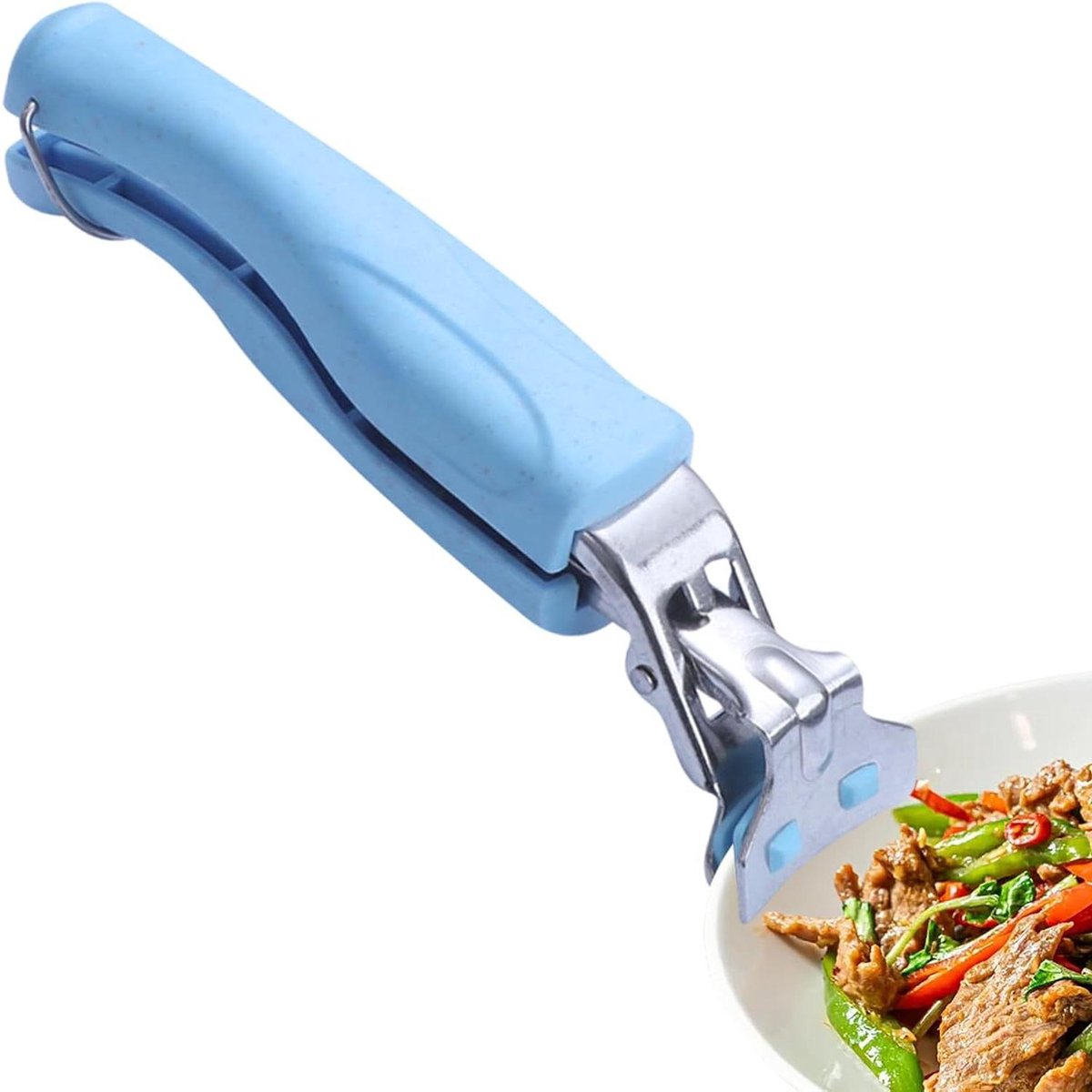 Hete plaat grijper - Komtang - Veilig koken - Antislip ontwerp - 18x4cm - Blauw
