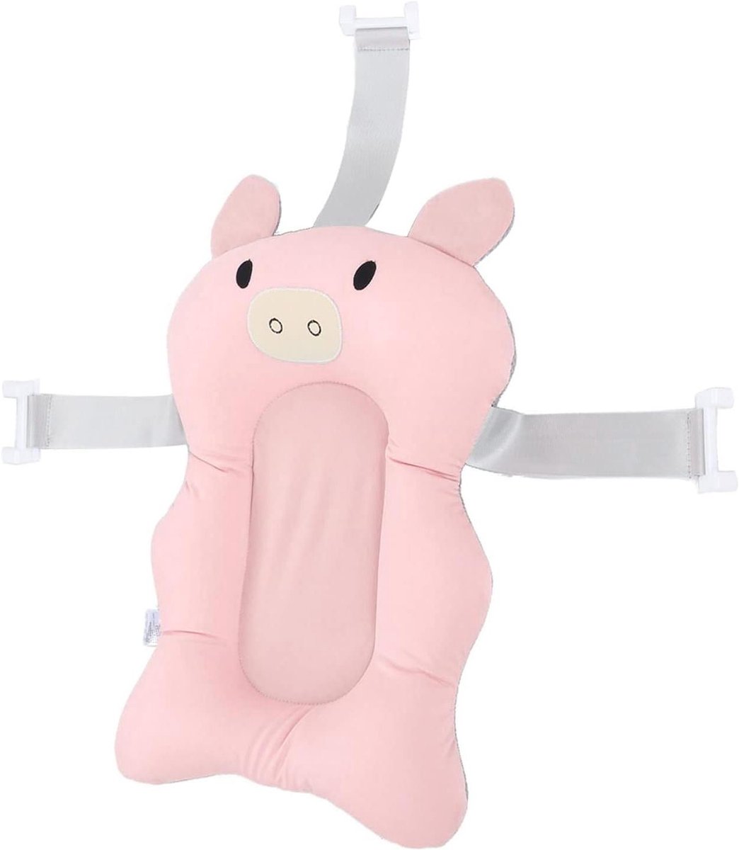 Babybadkussen - Badzitje baby - Veilig badderen - Verstelbaar antislip - 46 x 36 cm - Roze