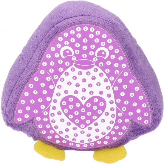 DIY Kussen - Knuffel Maken - Creatief Knutselen - Naadloos Ontwerp - 30 x 19 x 8 cm - Pinguïn — afbeelding 3