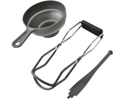Inmaakpot Tang - Pottenlifter Klem - Veilig Inmaken - Antislip Handgreep - 23 cm - Zilver