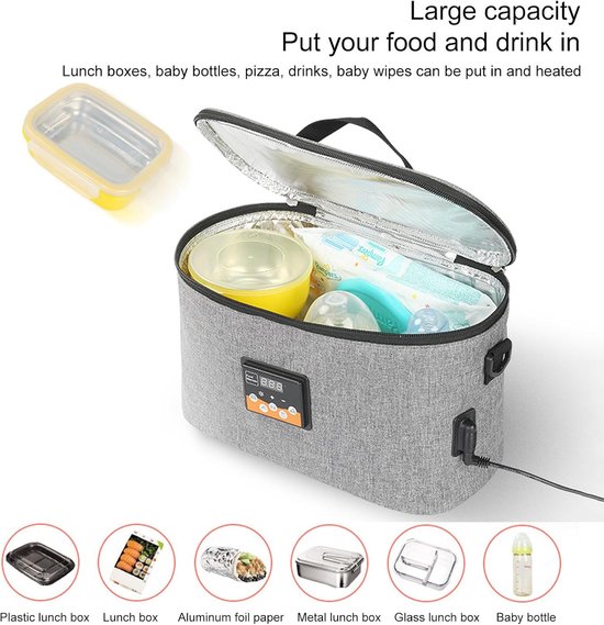 Elektrische Voedselwarmer - Verwarmde Lunchtas - Warme Maaltijden Onderweg - Snelle Opwarming - 30 x 15 x 16 cm - Standaard — afbeelding 5