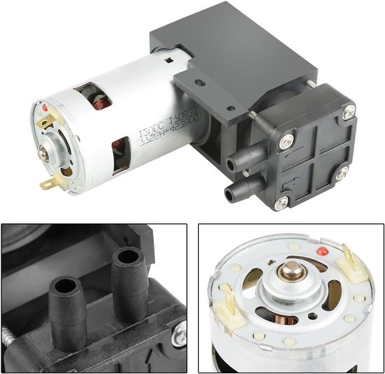 Shopcentral - Oil-free Pump - Mini Vacuumpomp - Compact en Stil - 12V DC - Ideaal voor Lab en Hobbygebruik - 40L/min - -85kPa Vacuum van Merkloos — afbeelding 5