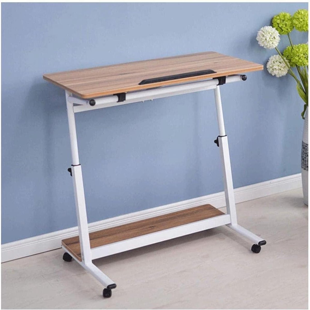 Sta bureau - Laptoptafel Verhoger - Thuiswerken Kantoor - In Hoogte Verstelbaar - 74x40cm - Bruin